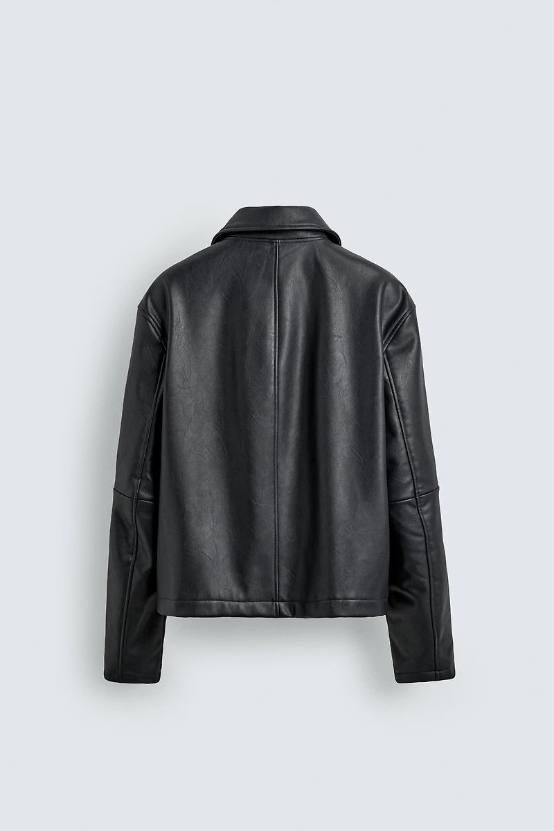 BLOUSON REGULAR FIT MATIÈRE SYNTHÉTIQUE