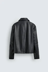 BLOUSON REGULAR FIT MATIÈRE SYNTHÉTIQUE