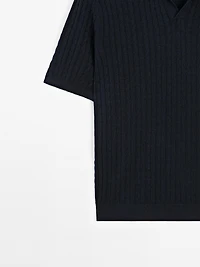 Polo en maille tressée