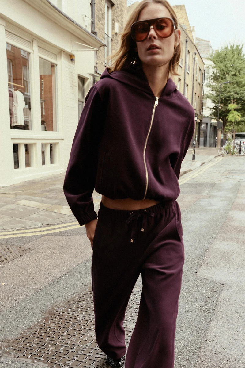 HOODED BOMBER JACKET