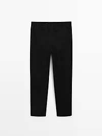 Cotton blend jogger fit trousers