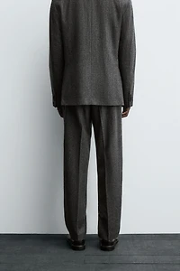 LIMITED EDITION WOOL TEXTURED SUIT PANTS