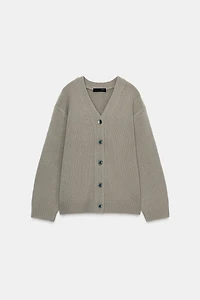 GILET 100 % LAINE COL EN V