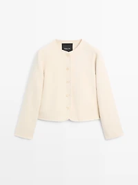 Short wool blend jacket