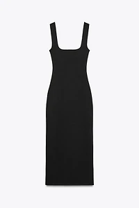 STRETCH SQUARE NECK DRESS