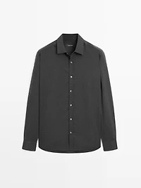 Chemise regular à micro-carreaux