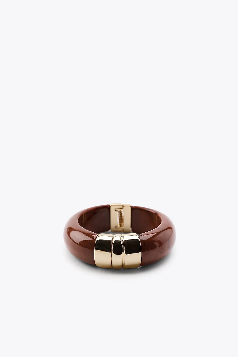 LOT DE 2 BRACELETS RIGIDES EN RÉSINE