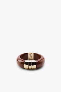 LOT DE 2 BRACELETS RIGIDES EN RÉSINE