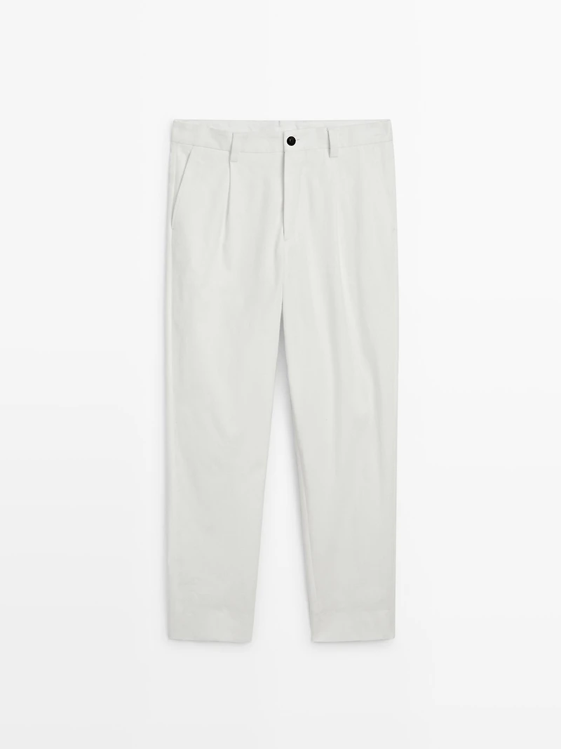 Darted wide-leg trousers - LIMITED