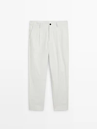 Darted wide-leg trousers - LIMITED