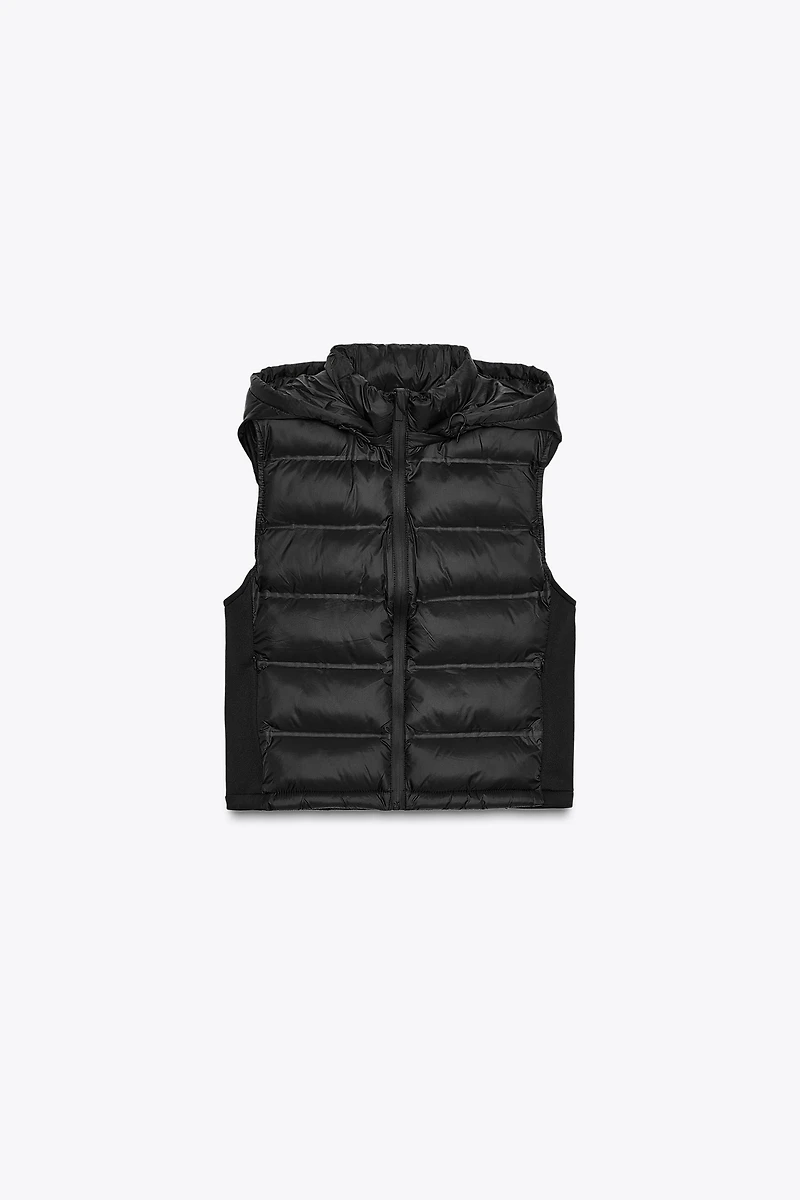 GILET SANS MANCHES MATELASSÉ COMBINÉ
