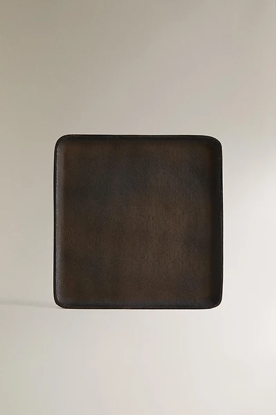 PLATEAU MÉTAL NOIR