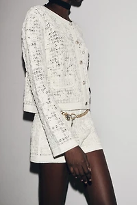 CROCHET BUTTON JACKET