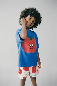 ENSEMBLE DE JOGGING T-SHIRT ET BERMUDA TOMATES