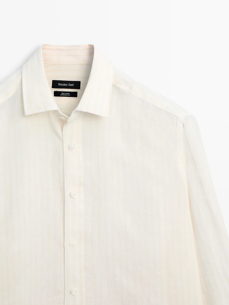100% linen regular fit shirt