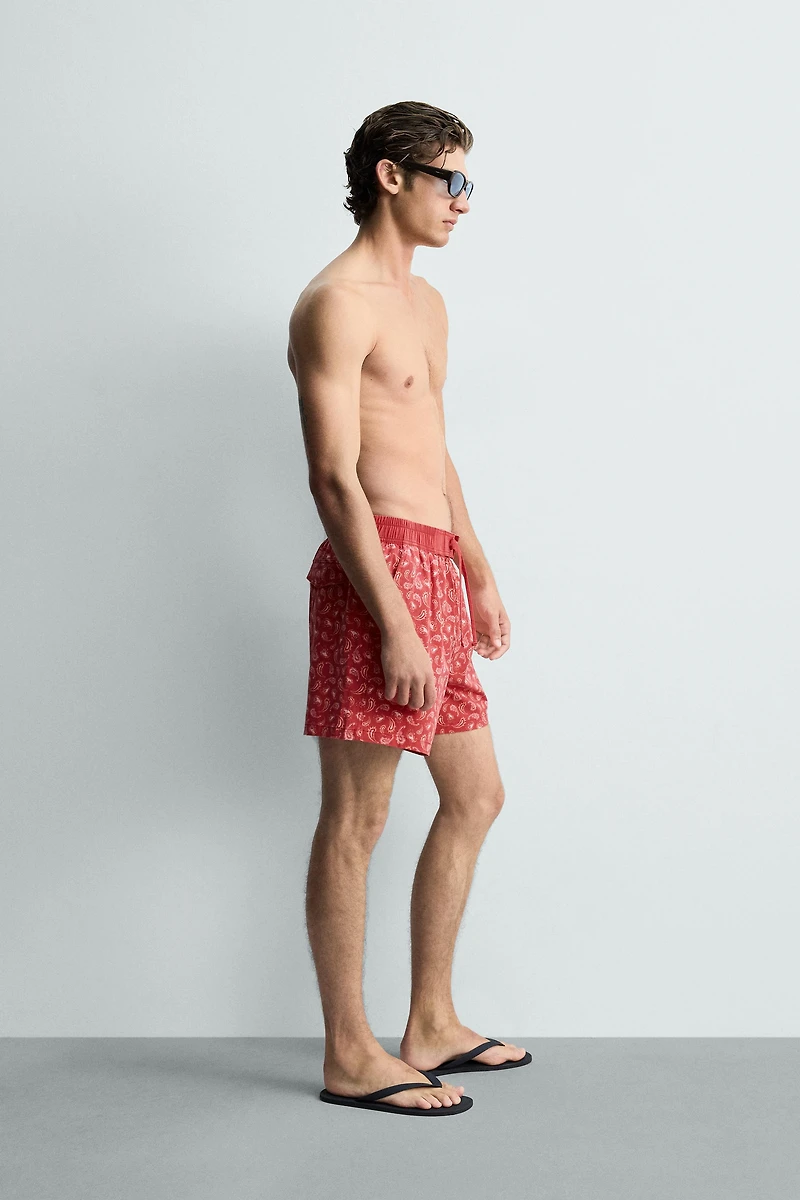 LONG PAISLEY PRINT SWIMSUIT