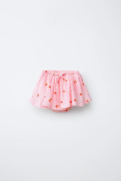 STRIPED STRAWBERRY SKIRTED BOTTOMS