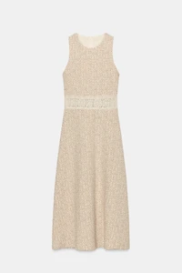 COMBINATION TEXTURED WEAVE DRESS
