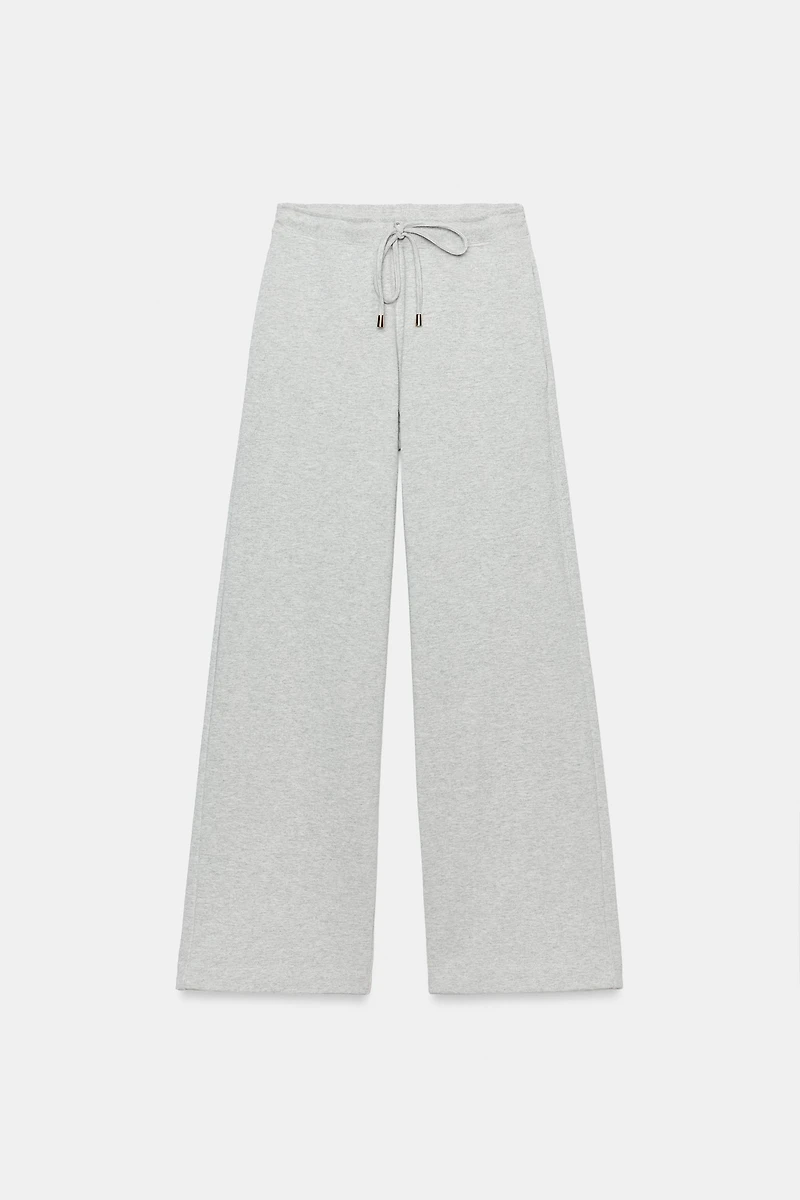 WIDE-LEG FLEECE TROUSERS