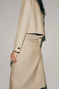 ZW COLLECTION STRIPED CROPPED BLAZER