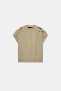KNIT JUMPER WITH SHOULDER DETAIL