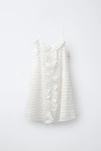 RUFFLED SEQUIN DRESS