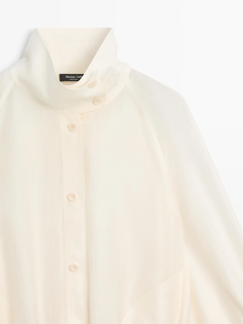 Transparent bomber jacket