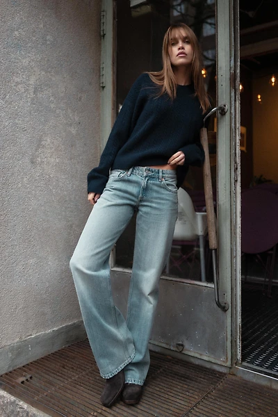 TRF LOW RISE WIDE LEG JEANS