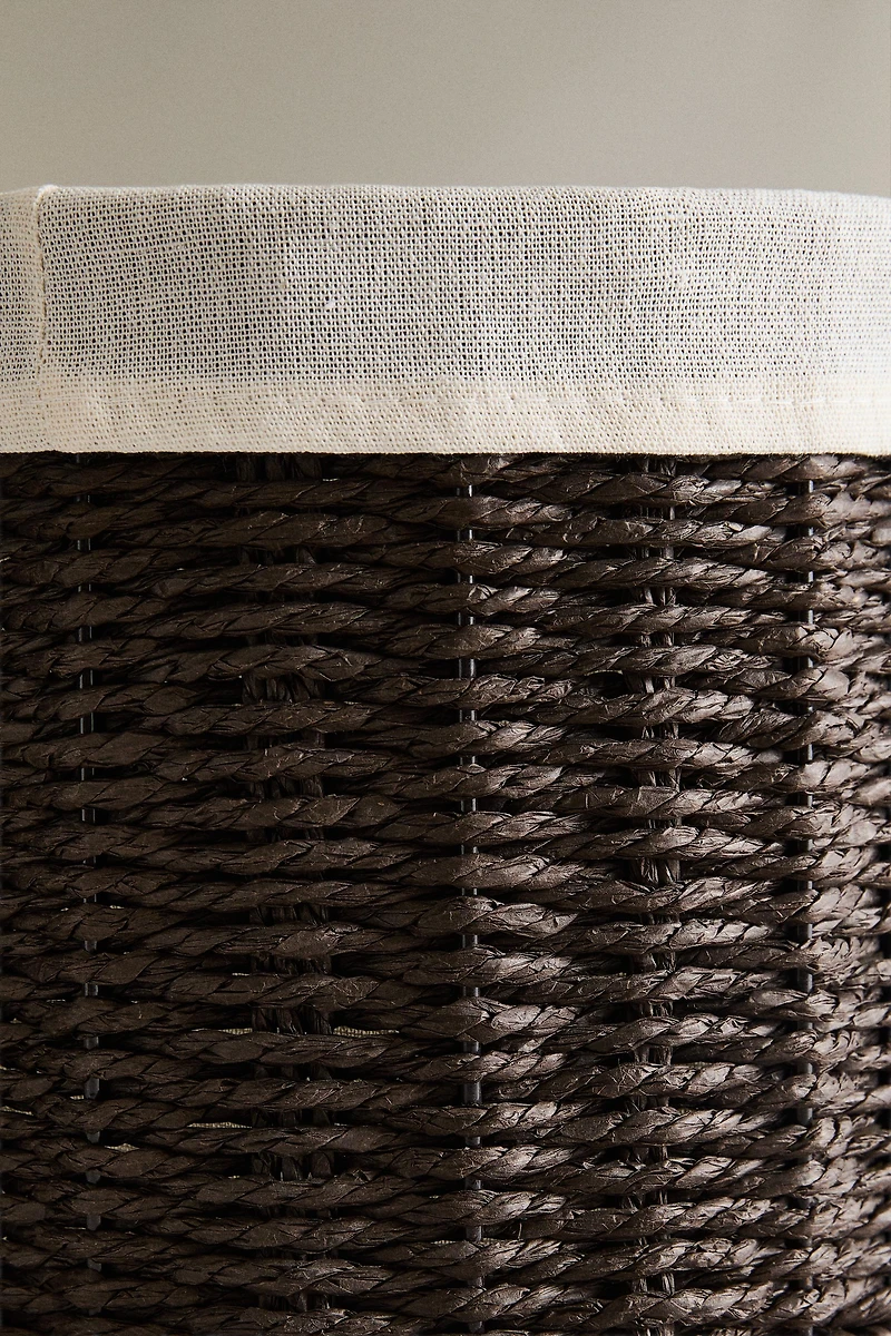 ROUND COTTON LINED BASKET
