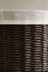 ROUND COTTON LINED BASKET