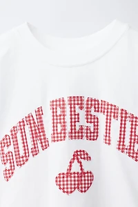 GINGHAM PATCH T-SHIRT