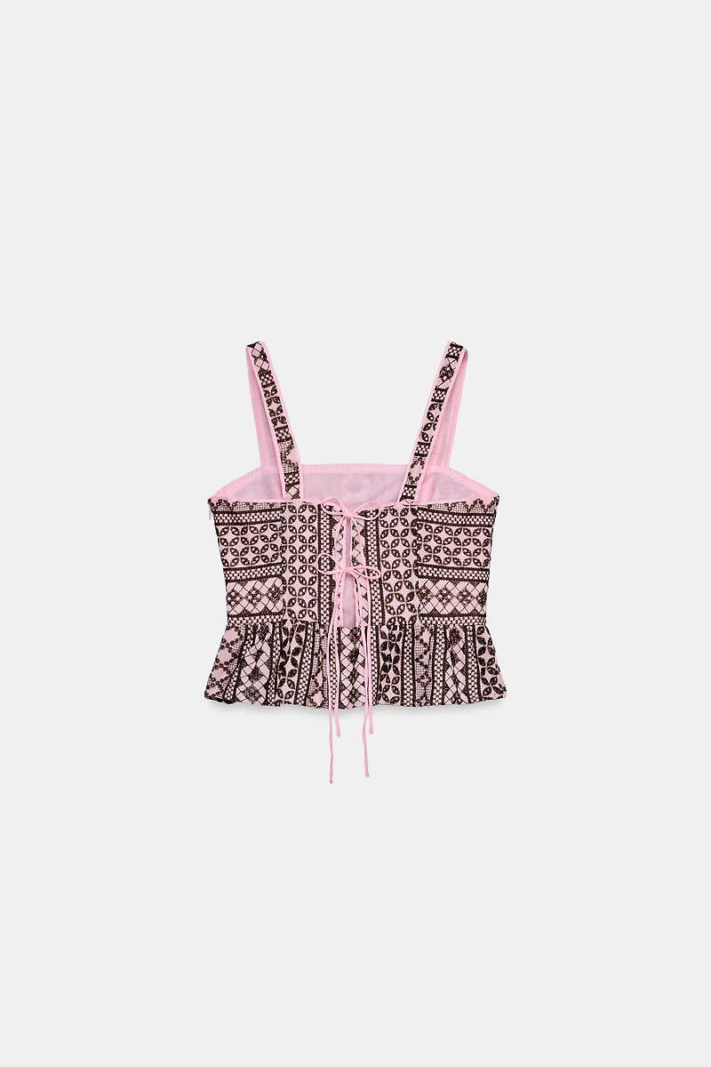 TOP BRODERIES PERFORÉES