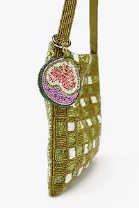 FANTASY BEADED MINI BUCKET BAG