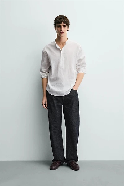 CHEMISE POLO EFFET FROISSÉ