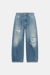 TRF MID-RISE BAGGY BALLOON JEANS