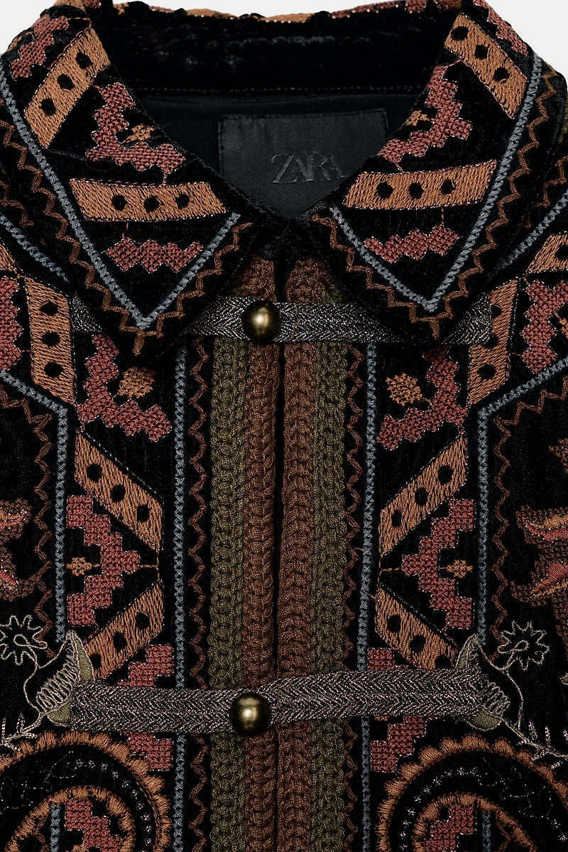 ZW COLLECTION EMBROIDERED VELVET JACKET