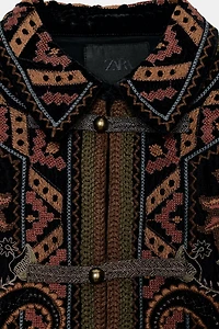 ZW COLLECTION EMBROIDERED VELVET JACKET