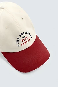 CONTRAST EMBROIDERY CAP