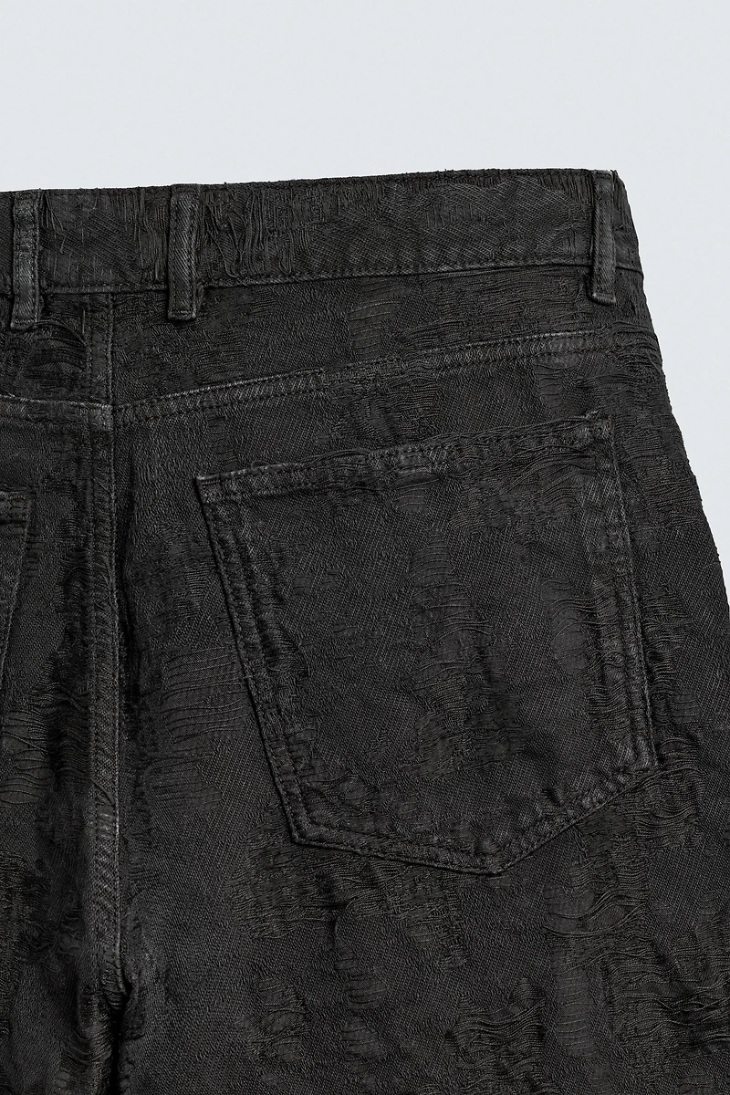 TEXTURED JACQUARD PANTS