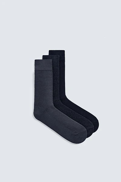 3-PACK RIBBED SOCKS
