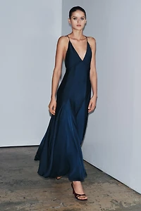 ZW COLLECTION SATIN EFFECT MAXI DRESS