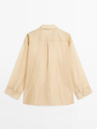 Mulberry silk blend organza shirt