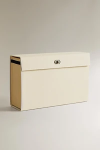 LINEN BRIEFCASE FILE FOLDER
