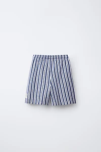 STRAIGHT STRIPED LABEL SHORTS