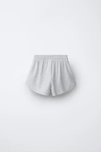 TOWEL EFFECT T-SHIRT AND BERMUDA SET