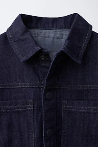 RUBBERIZED BUTTON DENIM SHIRT