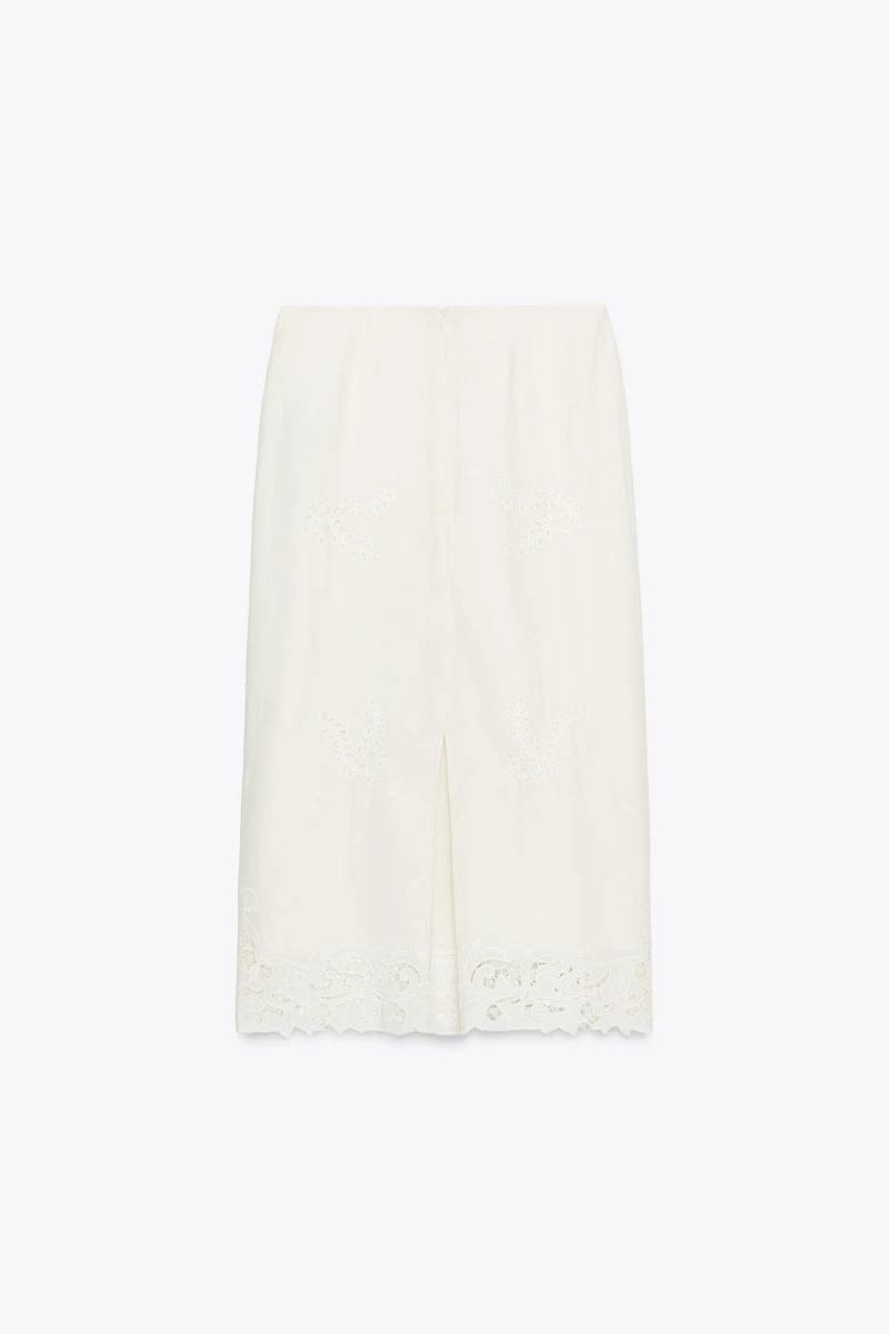 ZW COLLECTION EMBROIDERED EYELET SKIRT