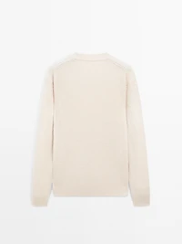 Crew neck ribbed sweater