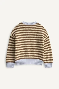 PULL EN MAILLE À RAYURES CONTRASTE ÉDITION LIMITÉE