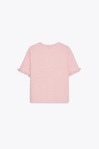 GILET EN MAILLE À VOLANTS